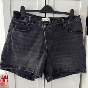 Abercrombie & Fitch Black Denim Jean Shorts
